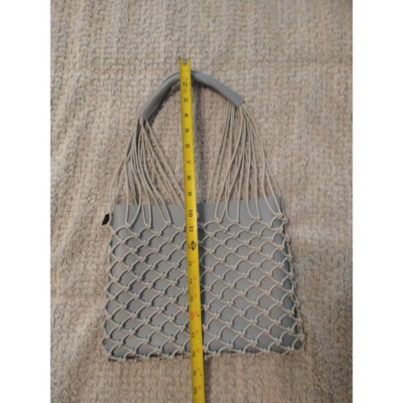 Blue Netted Hobo Shoulder Bag Boho Beachy Summer - Picture 4 of 8